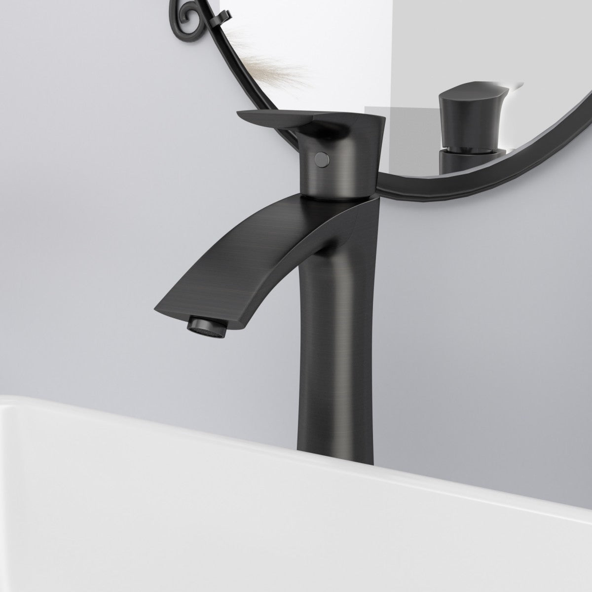 Bathroom Single Hole Vessel Sink Faucet Oil-Rubbed Bronze Single Handle W1243P262158