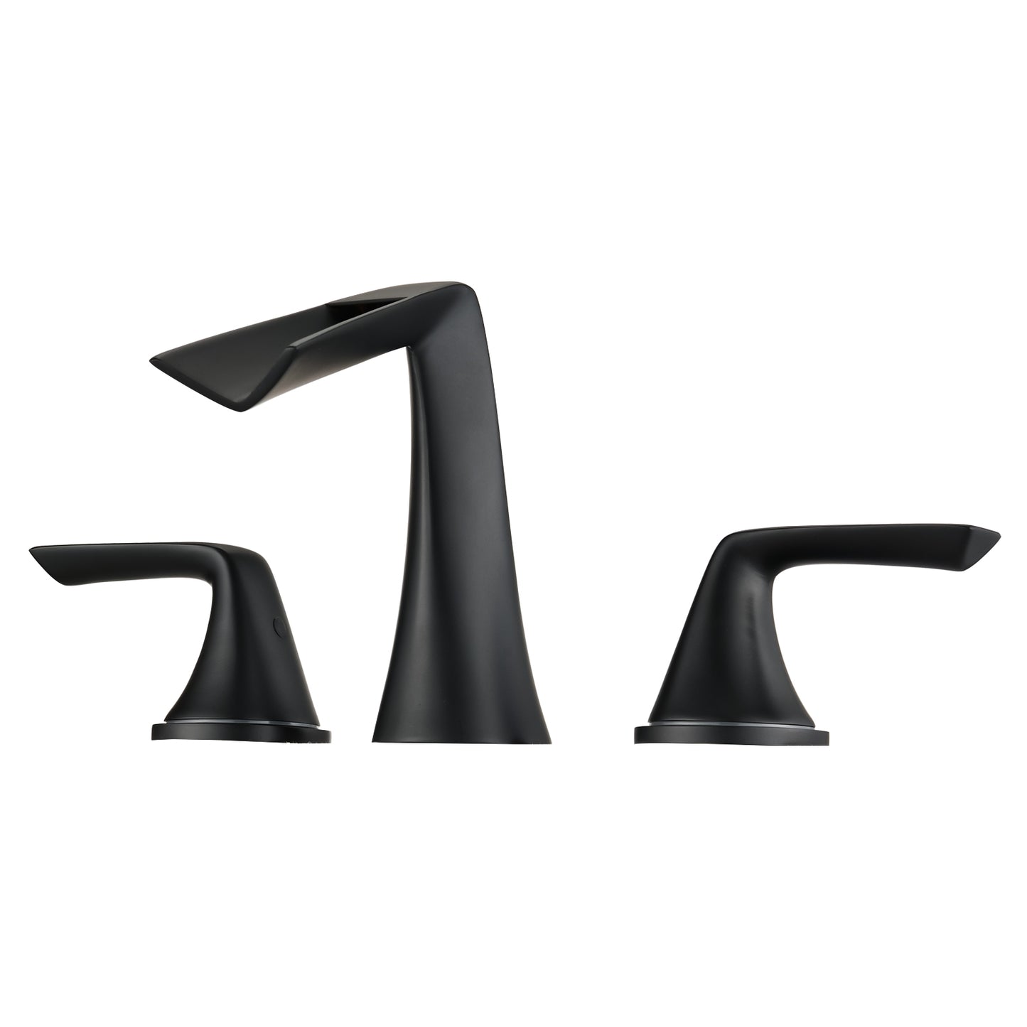 Bathroom Widespread Three Hole Sink Faucet Matte Black Two Handles DSDC856MB