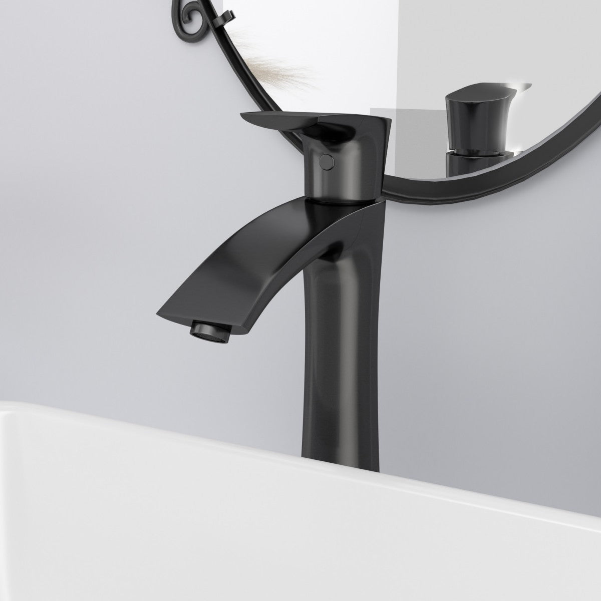Bathroom Single Hole Vessel Sink Faucet Matte Black Single Handle W1243P262147