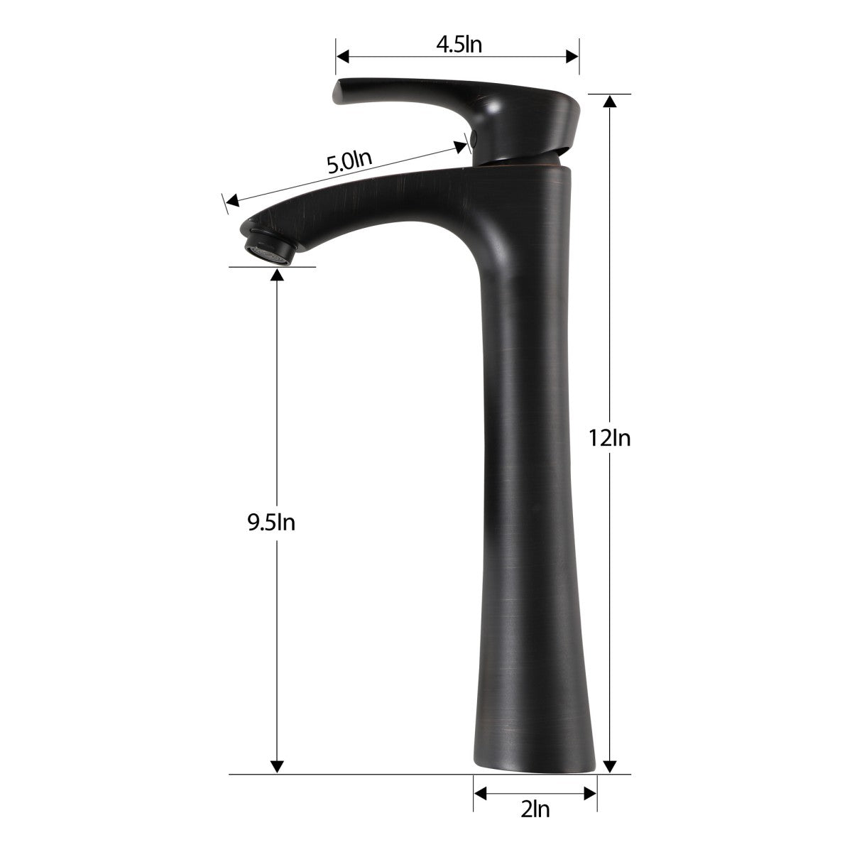 Bathroom Single Hole Vessel Sink Faucet Oil-Rubbed Bronze Single Handle W1243P262158