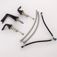 Bathroom Widespread Three Hole Sink Faucet Matte Black Two Handles DSDC856MB