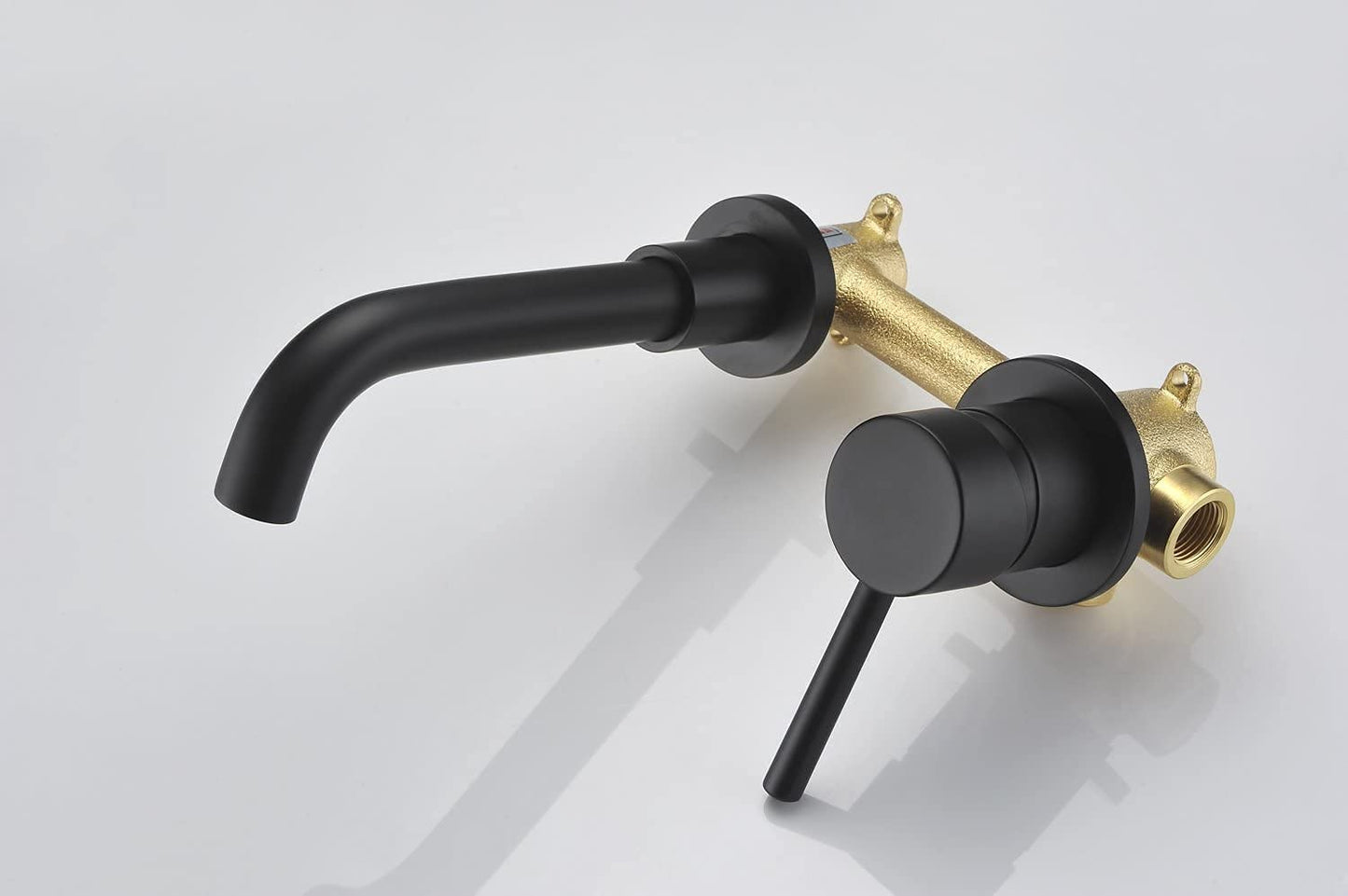 Bathroom Sink Faucet Matte Black Single Handle Wall Mounted W122453401