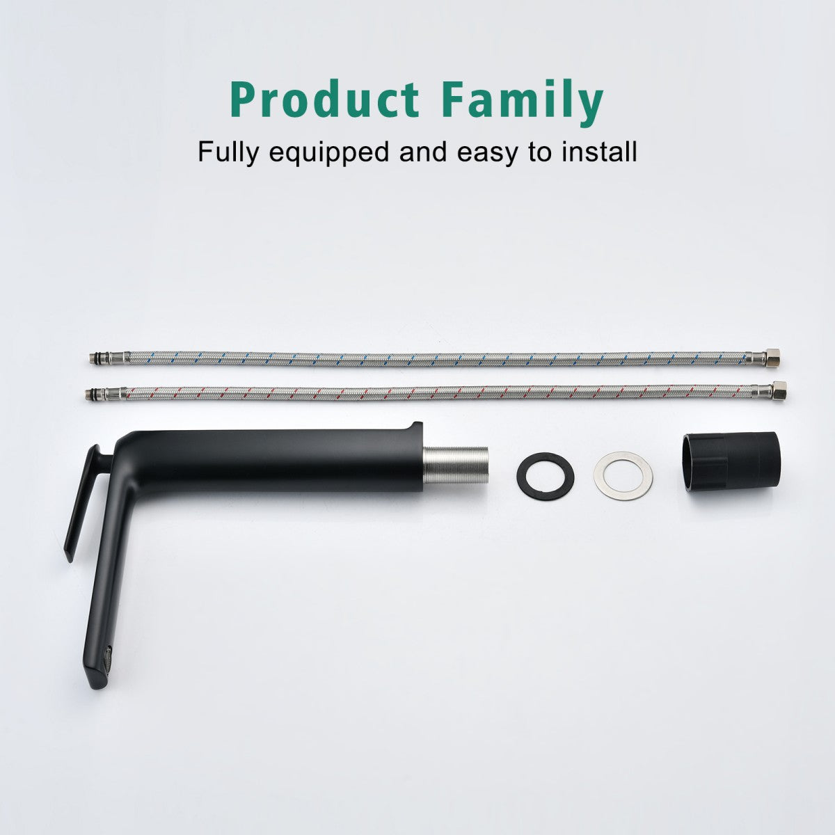 Bathroom Vessel Single Hole Sink Faucet Matte Black Single Handle W105963375