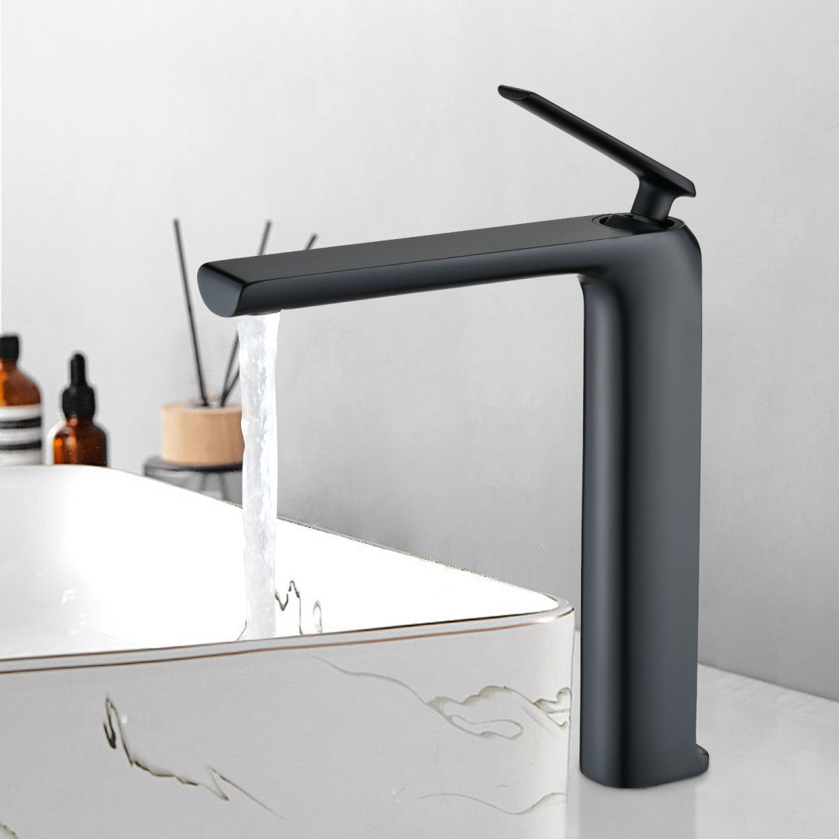 Bathroom Vessel Single Hole Sink Faucet Matte Black Single Handle W105963375