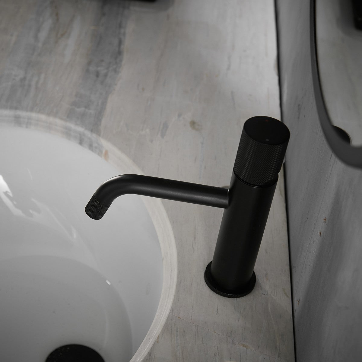 Bathroom Single Hole Sink Faucet Matte Black Single Handle W1932119729