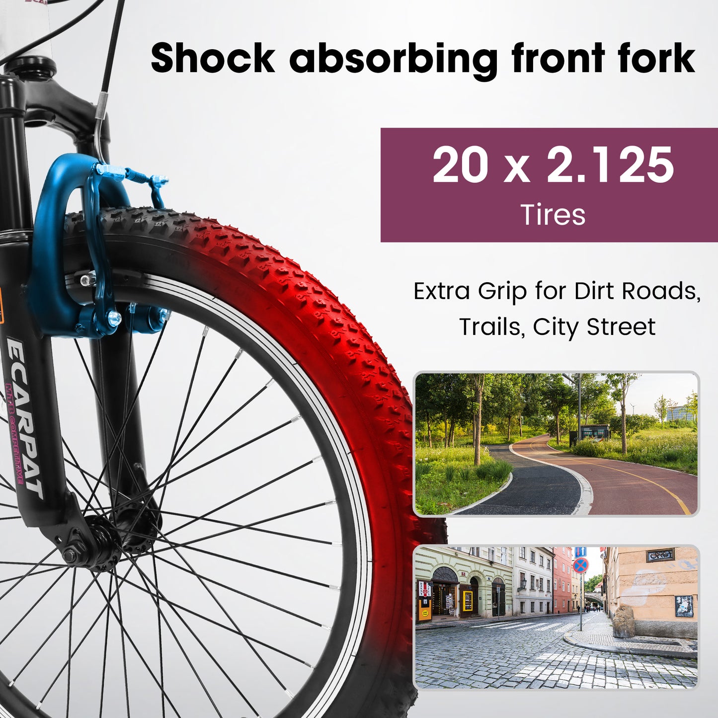 20 Inch Kids Montain Bike Shimano 7 Speed Disc Brake Front Suspension Hard Tail for Boys and Girls WHITE PINK