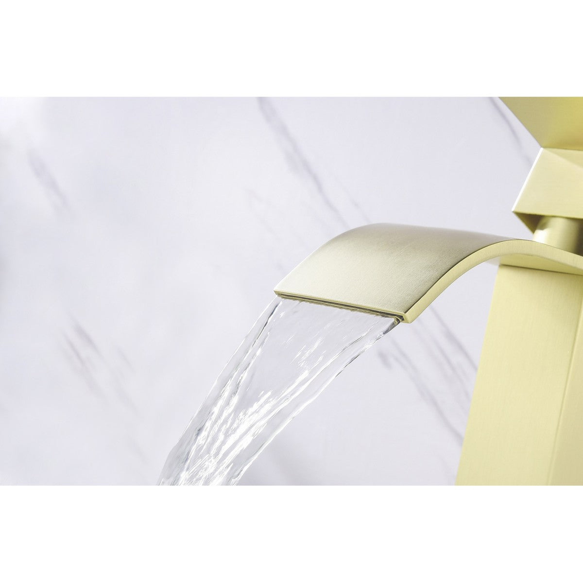 Bathroom Single Hole or Three Holes Sink Faucet Gold Single Handle With Deck Plate W2287P154573