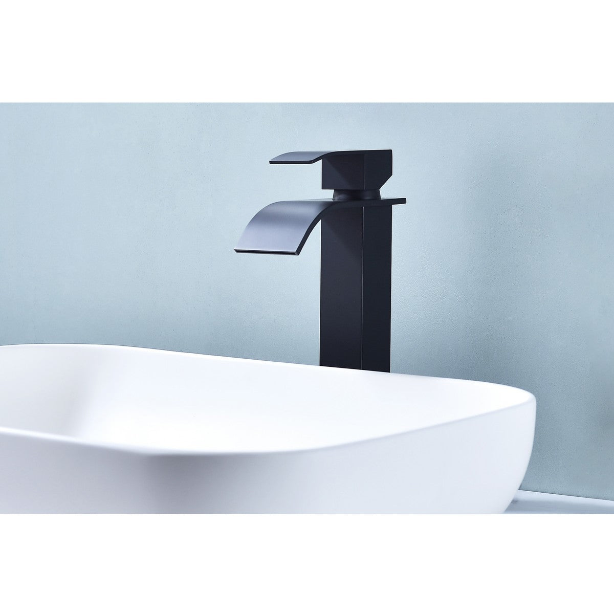 Bathroom Single Hole or Three Hole Vessel Sink Faucet Matte Black Single Handle With Deck Plate W2287P154594