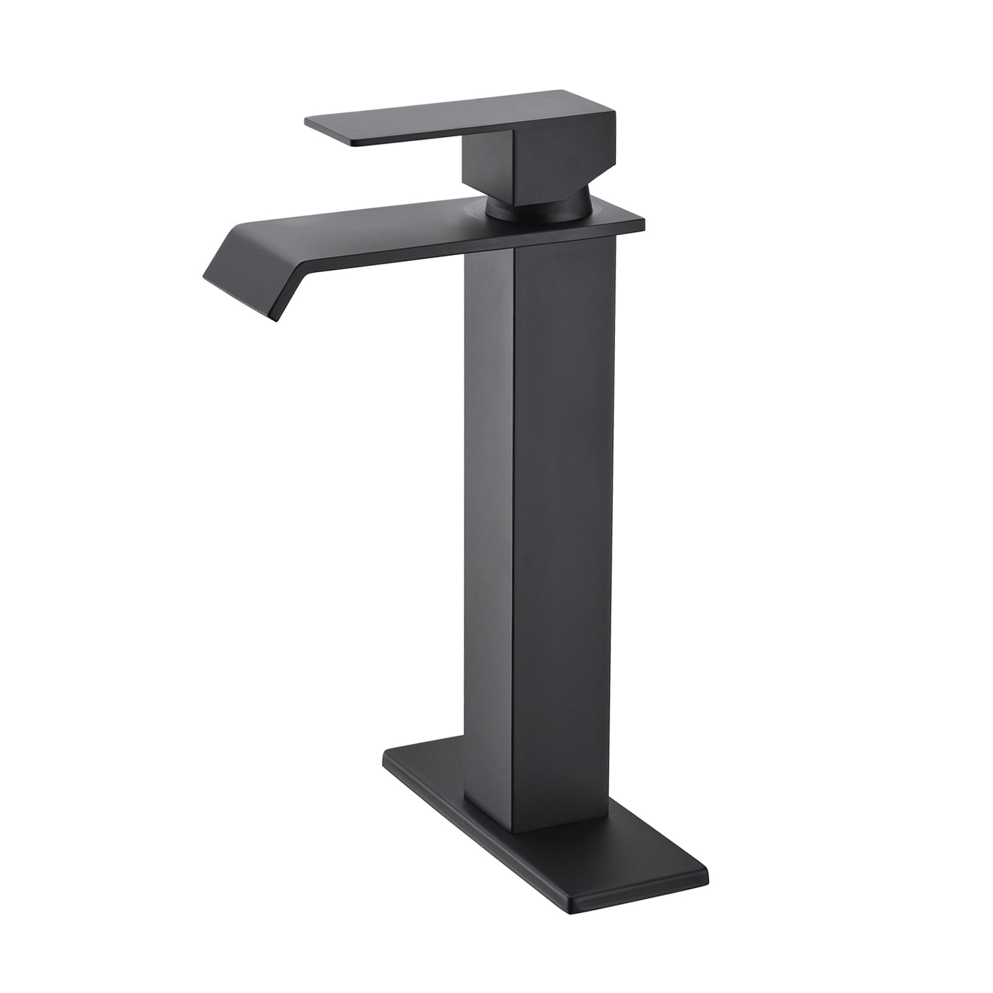 Bathroom Single Hole or Three Holes Vessle Sink Faucet Matte Black Single Handle With Deck Plate W2287P168578