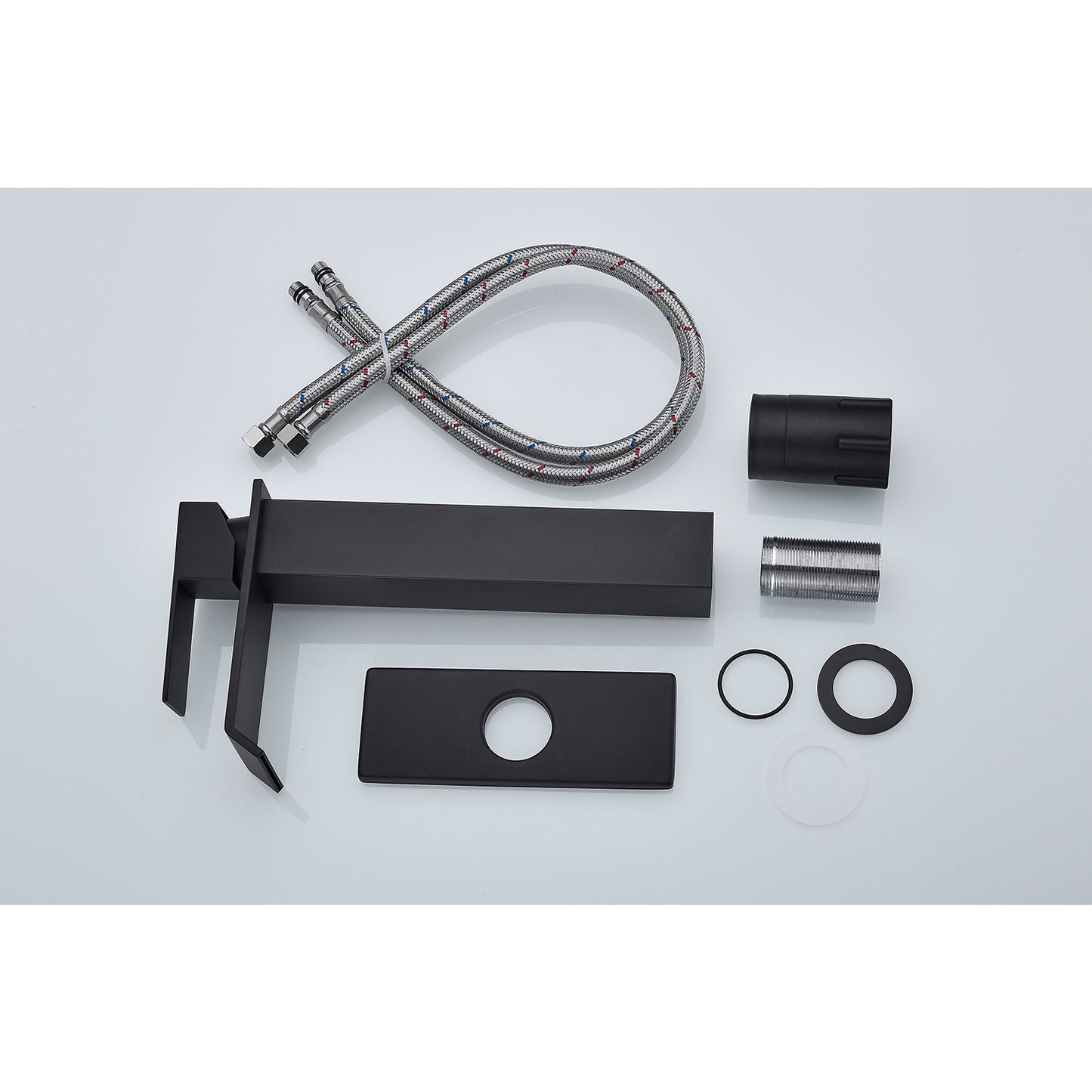 Bathroom Single Hole or Three Holes Vessle Sink Faucet Matte Black Single Handle With Deck Plate W2287P168578