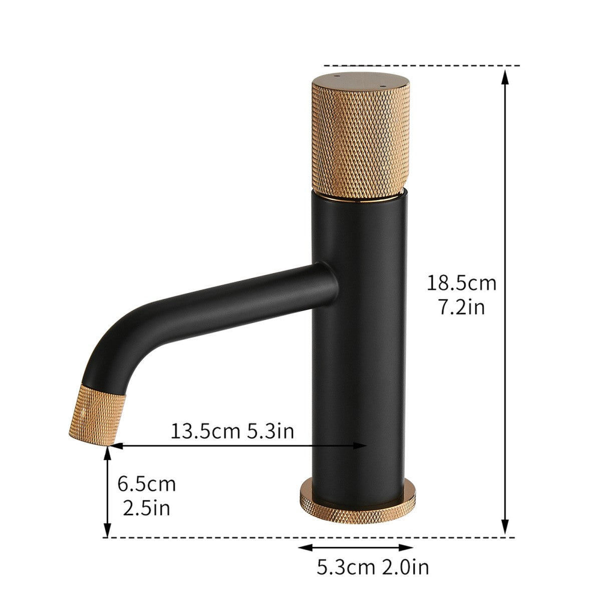 Bathroom Single Hole Sink Faucet Matte Black Single Handle W1932P171701