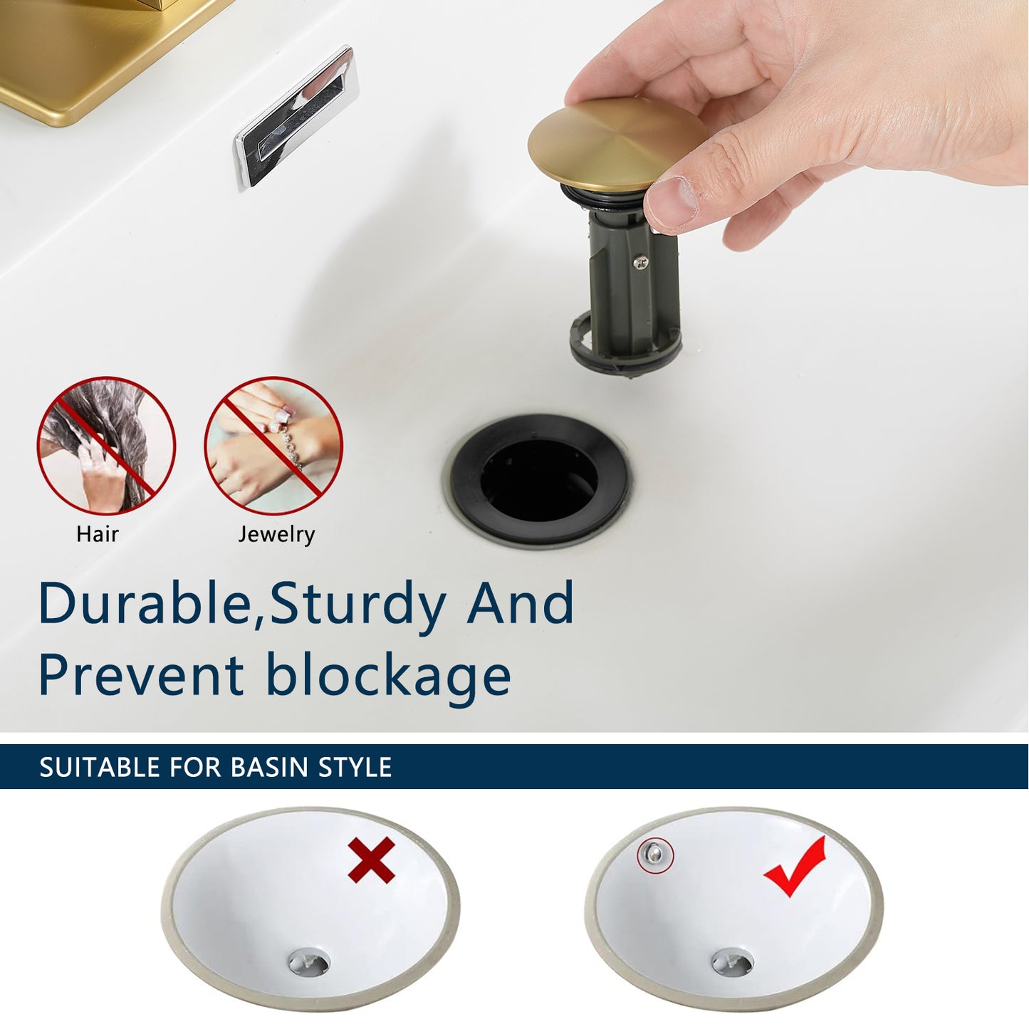 Bathroom Single Hole or Three Hole Waterfall Sink Faucet Gold Single Handle With Deck Plate W1932P180751