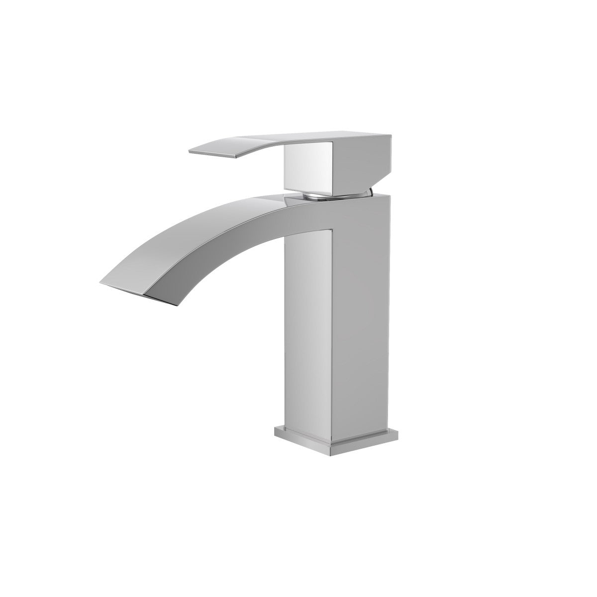 Bathroom Single Hole Sink Waterfall Faucet Chrome Single Handle B2724P262880
