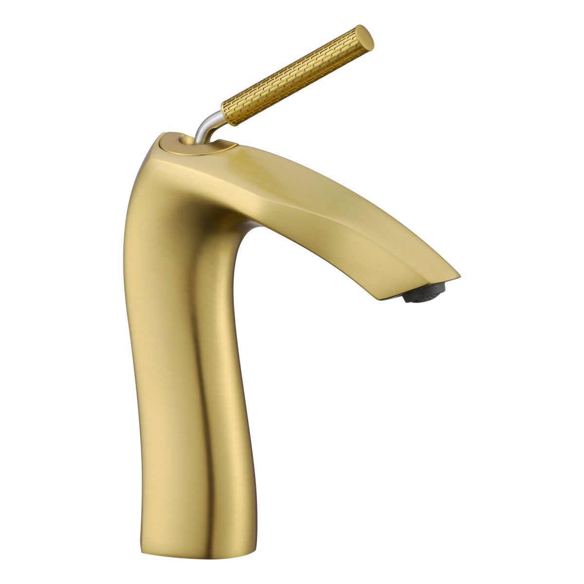 Bathroom Single Hole Sink Faucet Brushed Gold Single Handle W1217P214966