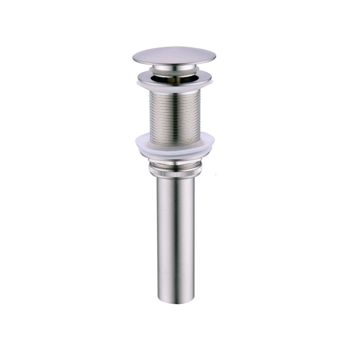 Bathroom Single Hole or Three Holes Vessel Sink Faucet Brushed Nickel Single Handle With Deck Plate and Pop-up Drain W928P225281