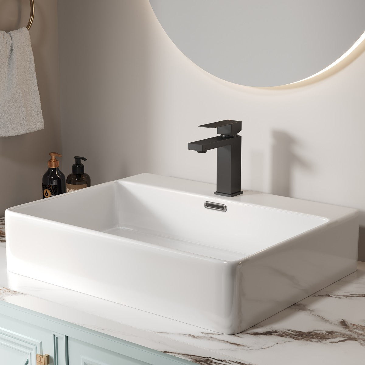 Bathroom Single Hole Sink Faucet Matte Black Single Handle B2724P262877