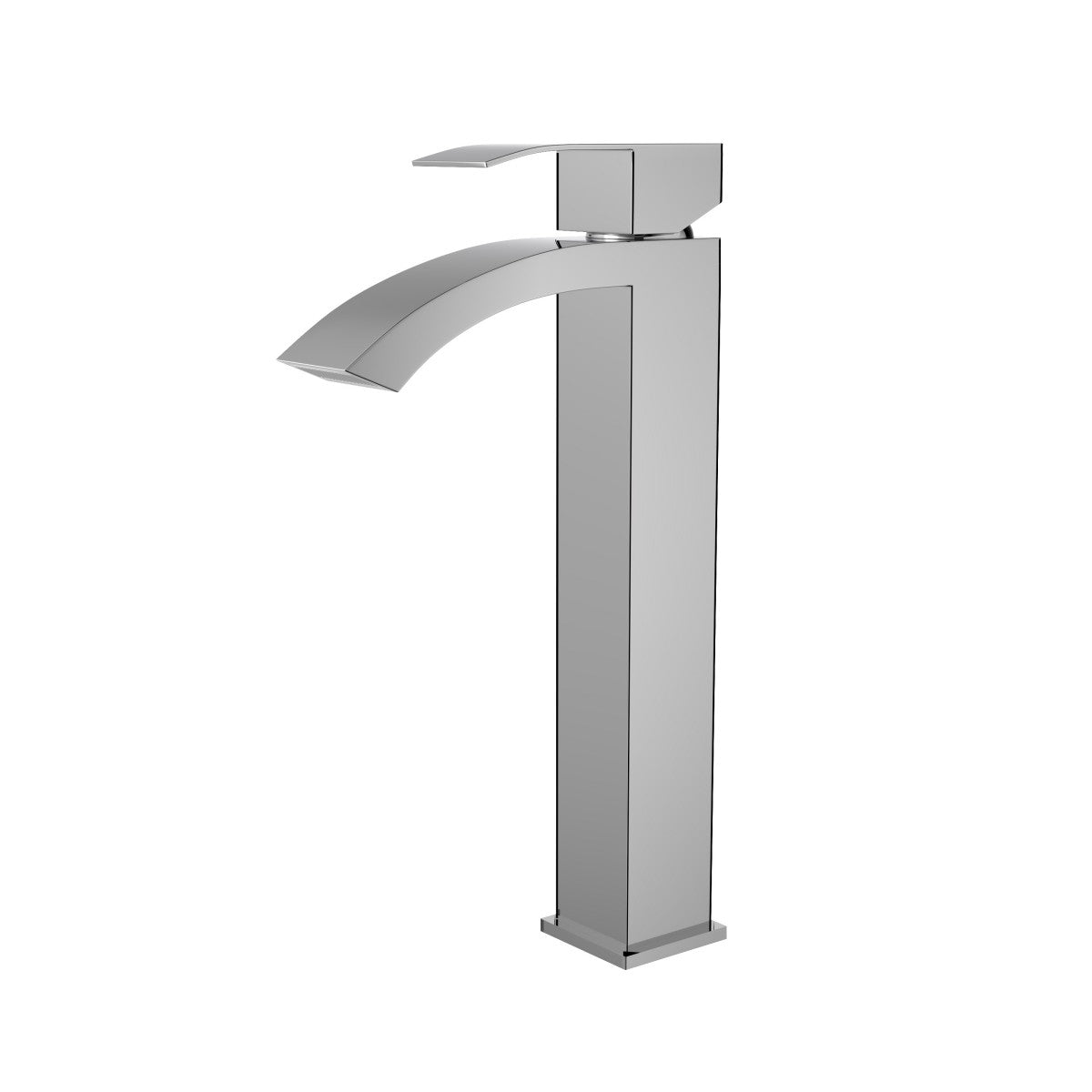 Bathroom Single Hole Vessel Sink Waterfall Faucet Chrome Single Handle B2724P262884