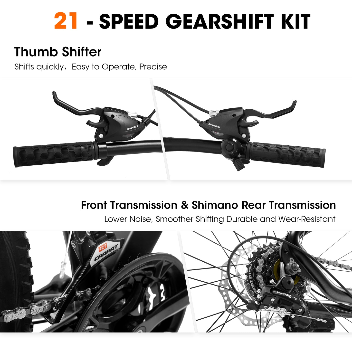 29 Inch Mountain Bike Aluminum Frame, 21 Speed, Dual Disc Brake, Front Shock Absorption For Women Men,Free Return