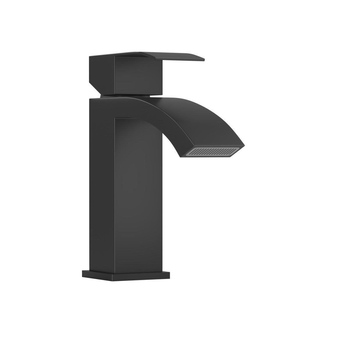 Bathroom Single Hole Sink Waterfall Faucet Matte Black Single Handle B2724P262881
