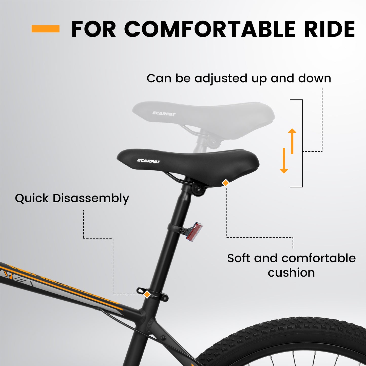26 Inch Aluminum Mountain Bike Shimano 21 Speed Dual Disc Brake Front Suspension For Women Men Blue Orange