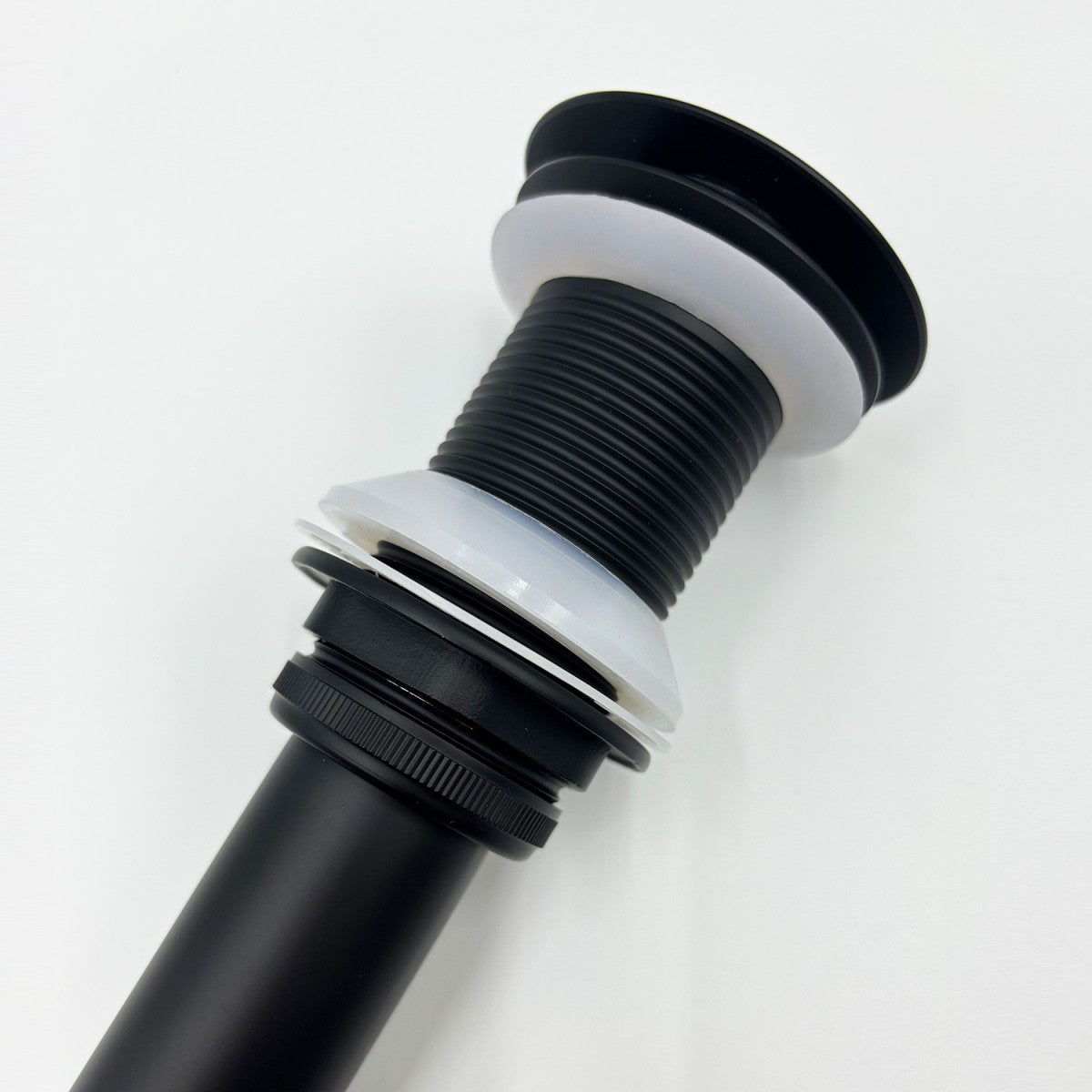 Bathroom Sink Faucet Brushed Matte Black Double Handles Wall Mounted With Pop-up Drain W928P261553