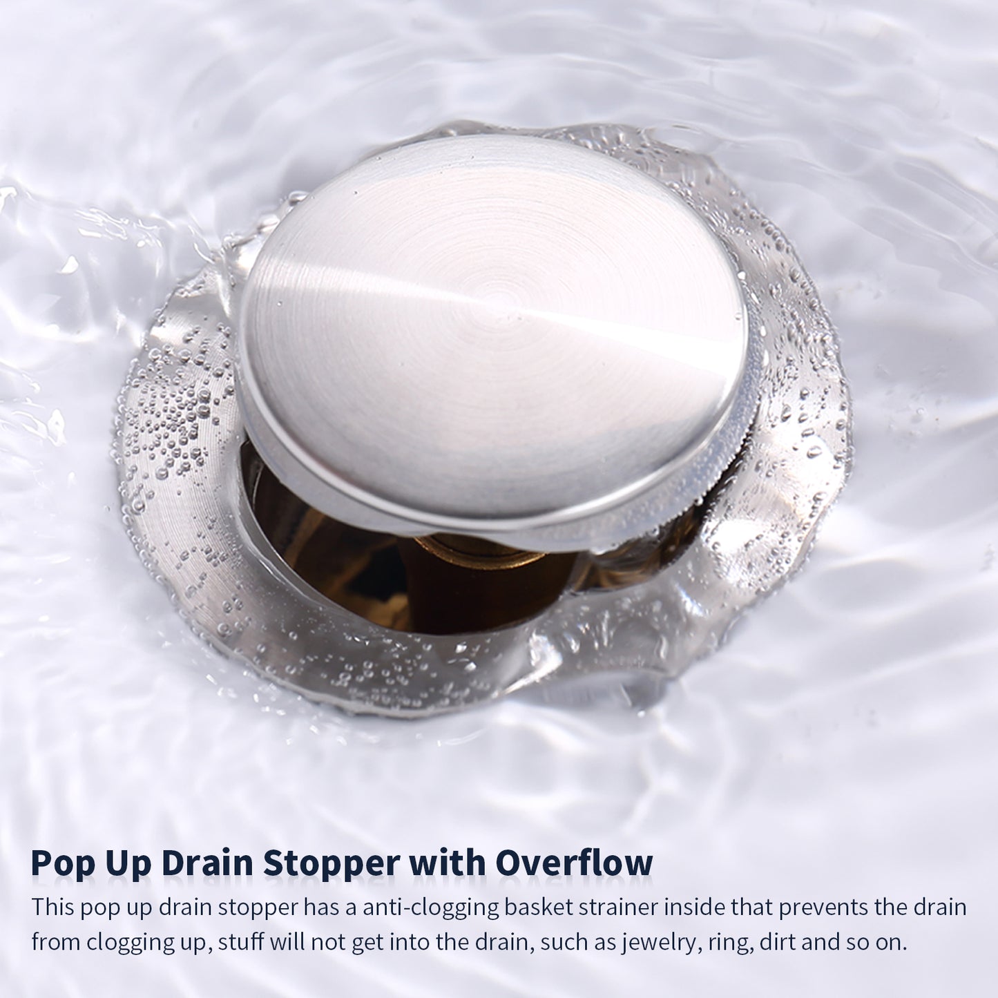 Bathroom Widespread Three Hole Sink Faucet Brushed Nickel Two Handles With Pop-up Drain T3177P277482