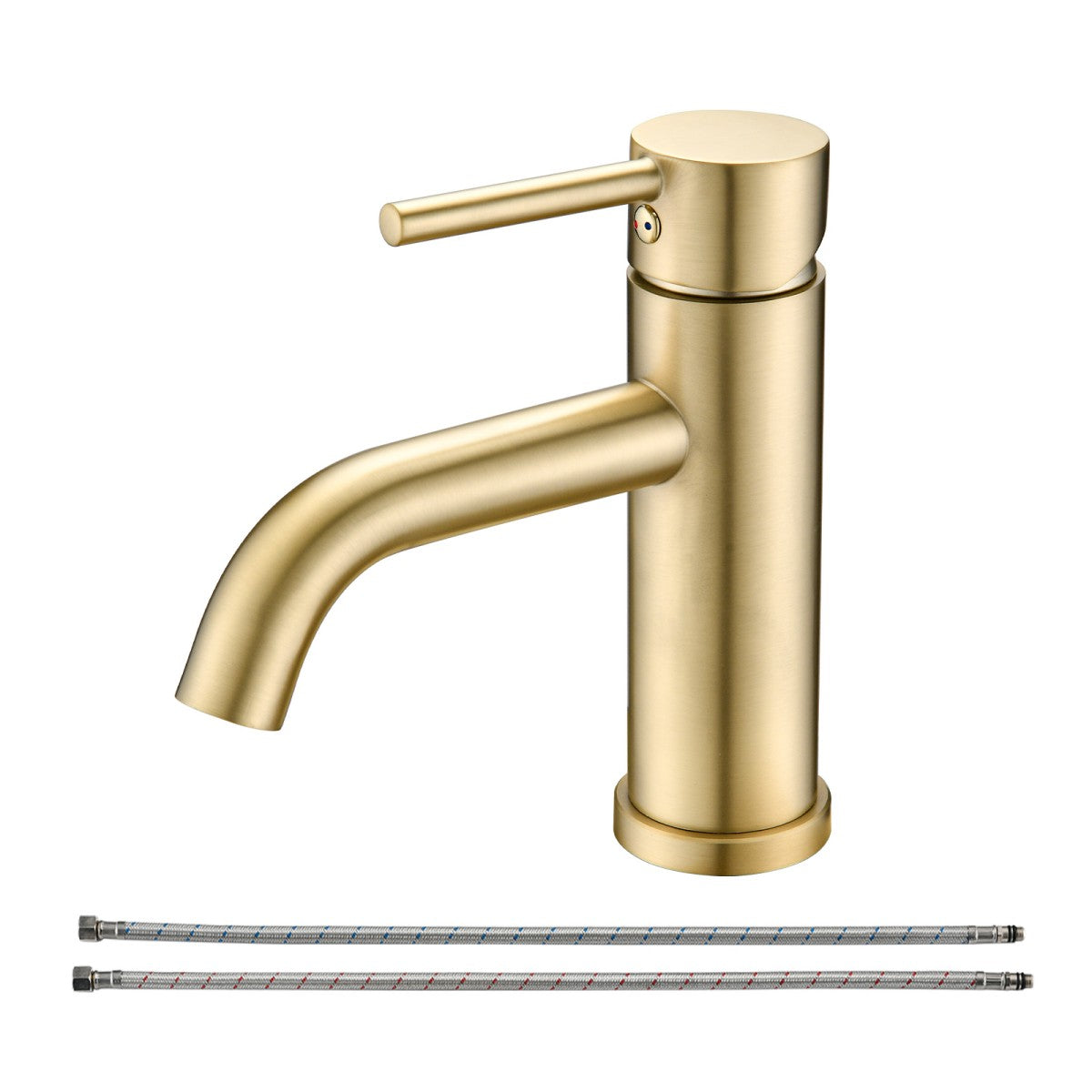 Bathroom Single Hole Sink Faucet Gold Single Handle W1224P203279