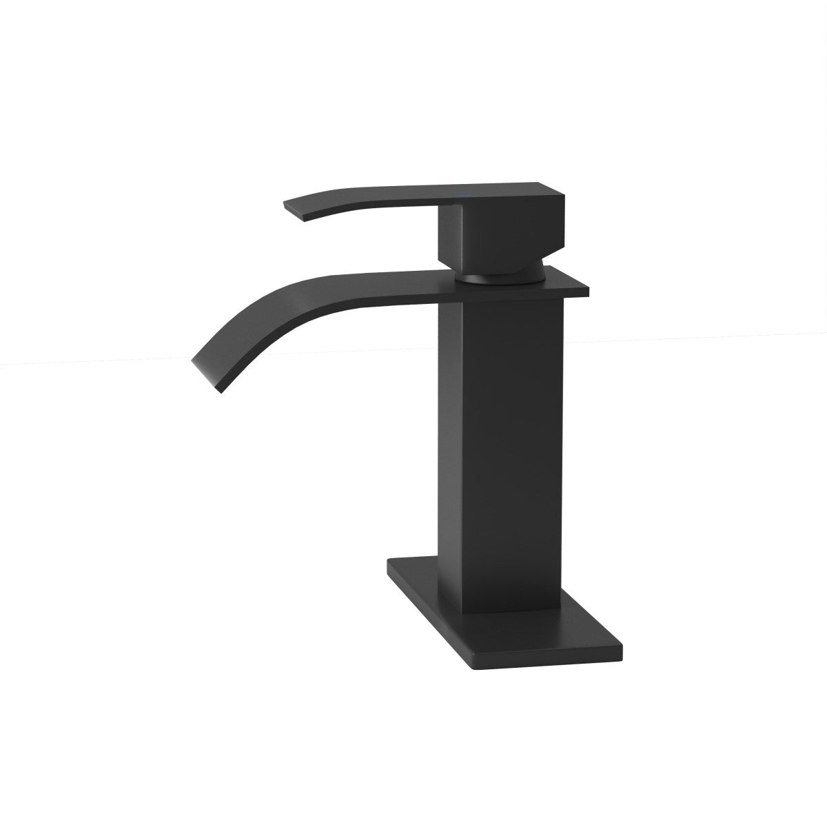 Bathroom Single Hole or Three Hole Vessel Sink Faucet Matte Black Single Handle With Deck Plate B2724P257551