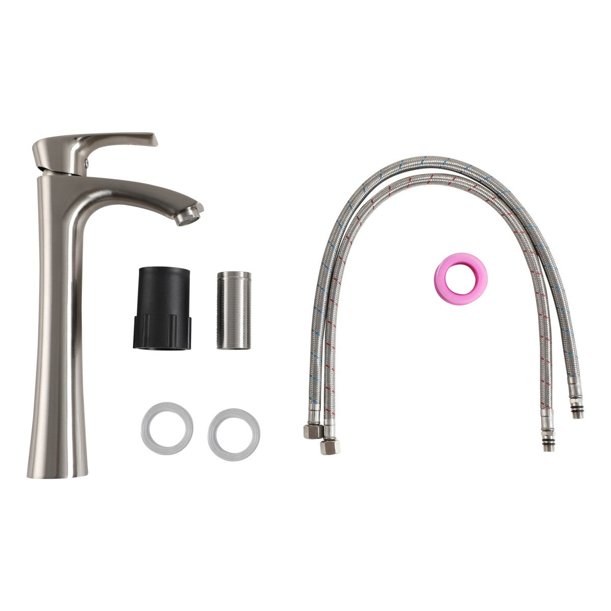 Bathroom Single Hole Vessel Sink Faucet Brushed Nickel Single Handle W1243P262154