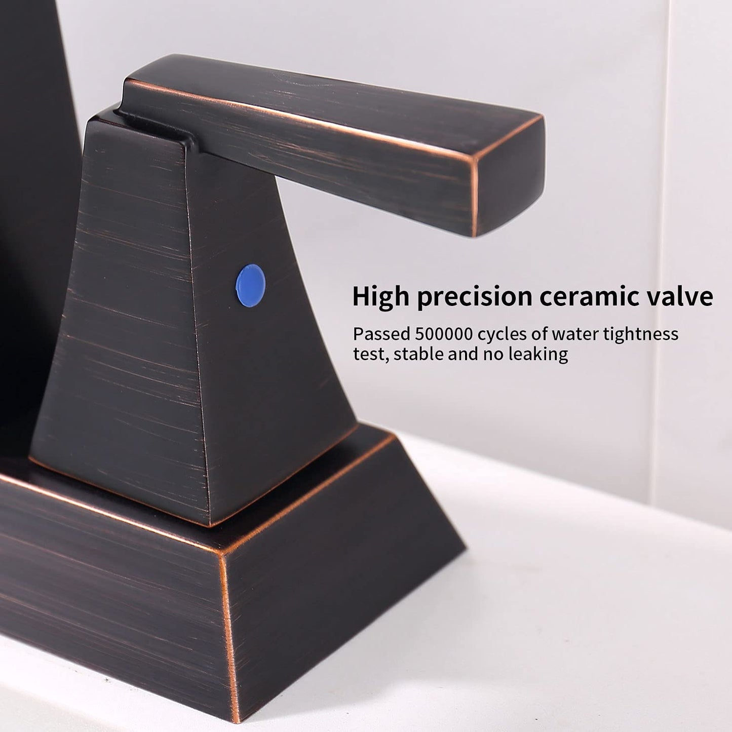 Bathroom Widespread Three Hole Sink Faucet Oil Rubbed Bronze Two Handles With Pop-up Drain T3177P277477
