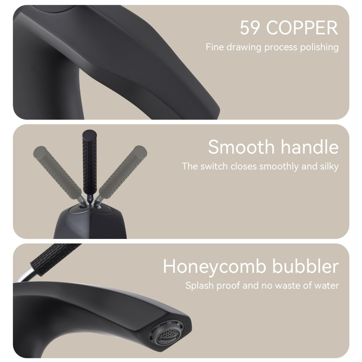 Bathroom Single Hole Sink Faucet Matte Black Single Handle W1217P214964
