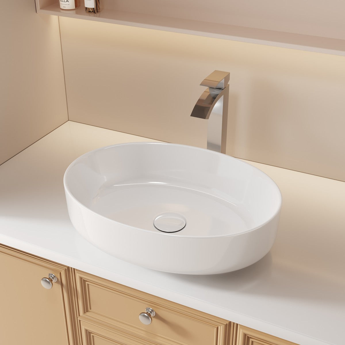 Bathroom Single Hole Vessel Sink Waterfall Faucet Chrome Single Handle B2724P262884