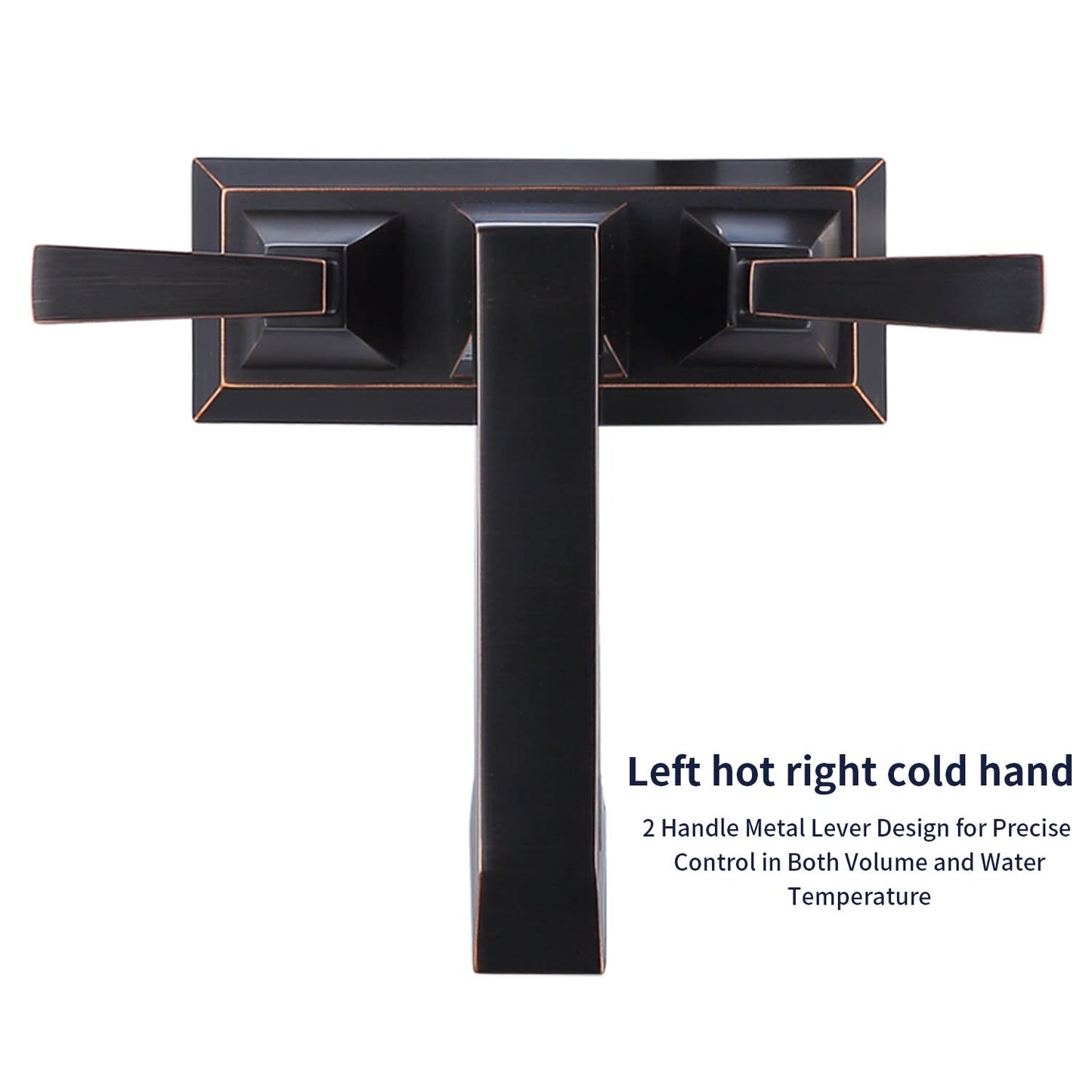 Bathroom Widespread Three Hole Sink Faucet Oil Rubbed Bronze Two Handles With Pop-up Drain T3177P277477