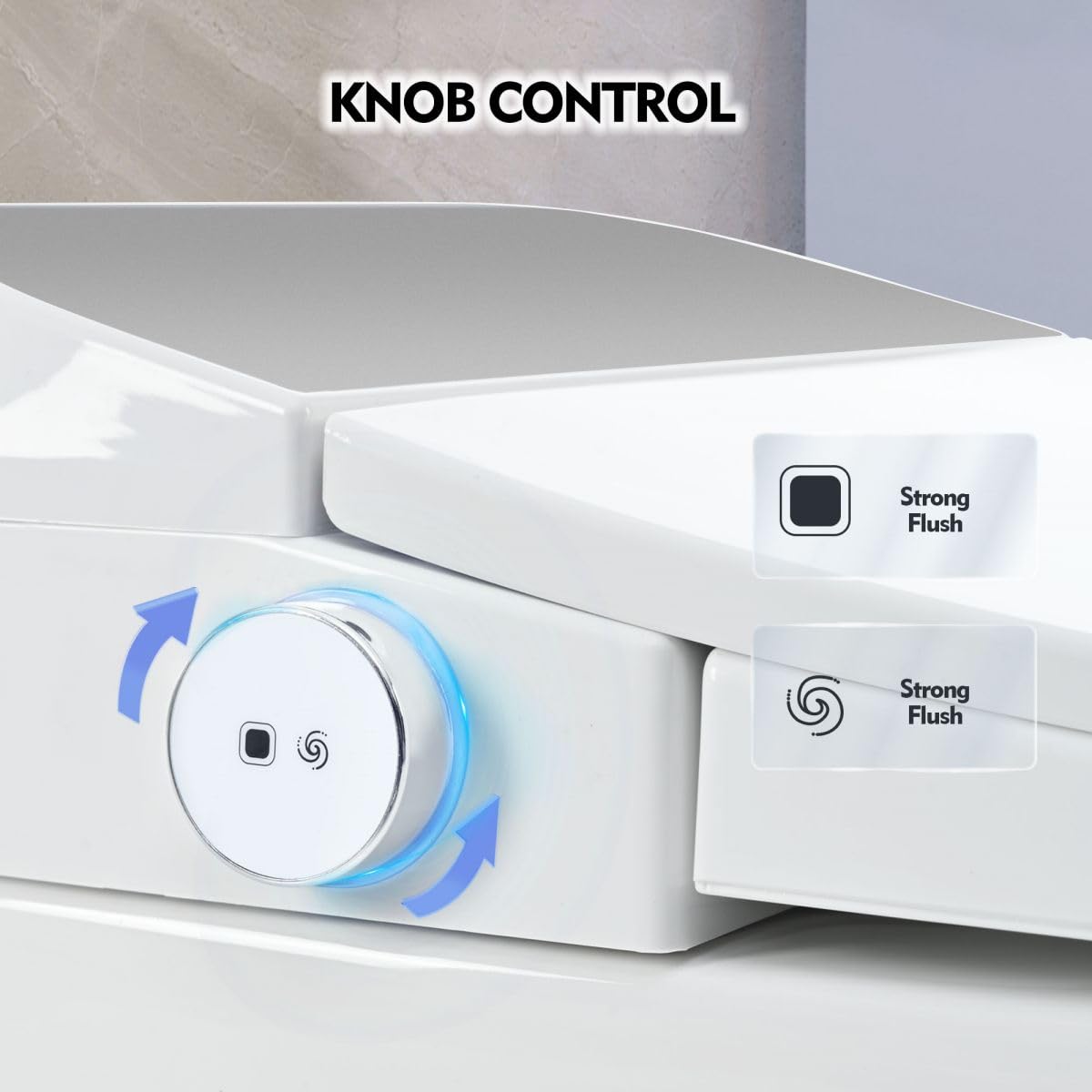 12 Inch Rough In Size Smart Toilet with Soft close Elongated Seat , Heated Seat, Foot Sensor Flush, Water-Saving Powerful Flush, Tankless Toilet with Bidet no Nozzle, Knob Control, Night Light