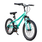 20 Inch Kids Mountain Bike, 7-Speed Drivetrain, Front Suspension, Durable Steel Frame, Bicycle for Boys & Girls Ages 6-10, Green, 85% Pre-Assembled