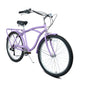 26" Beach Cruiser Bike for Women & Men, 7-Speed Comfort Cruiser Bicycle, High-Tensile Steel Frame, Alloy Wheels, V-Brakes, Adult Bike for Commuting, City Riding & Outdoor Recreation
