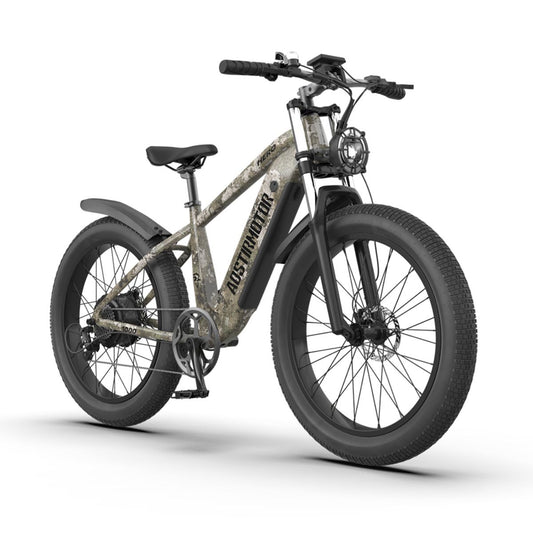 1000W 26 inch Fat Tire Electric Mountain Bike 31 mph 52V 20AH Removable Lithium Battery Ebike
