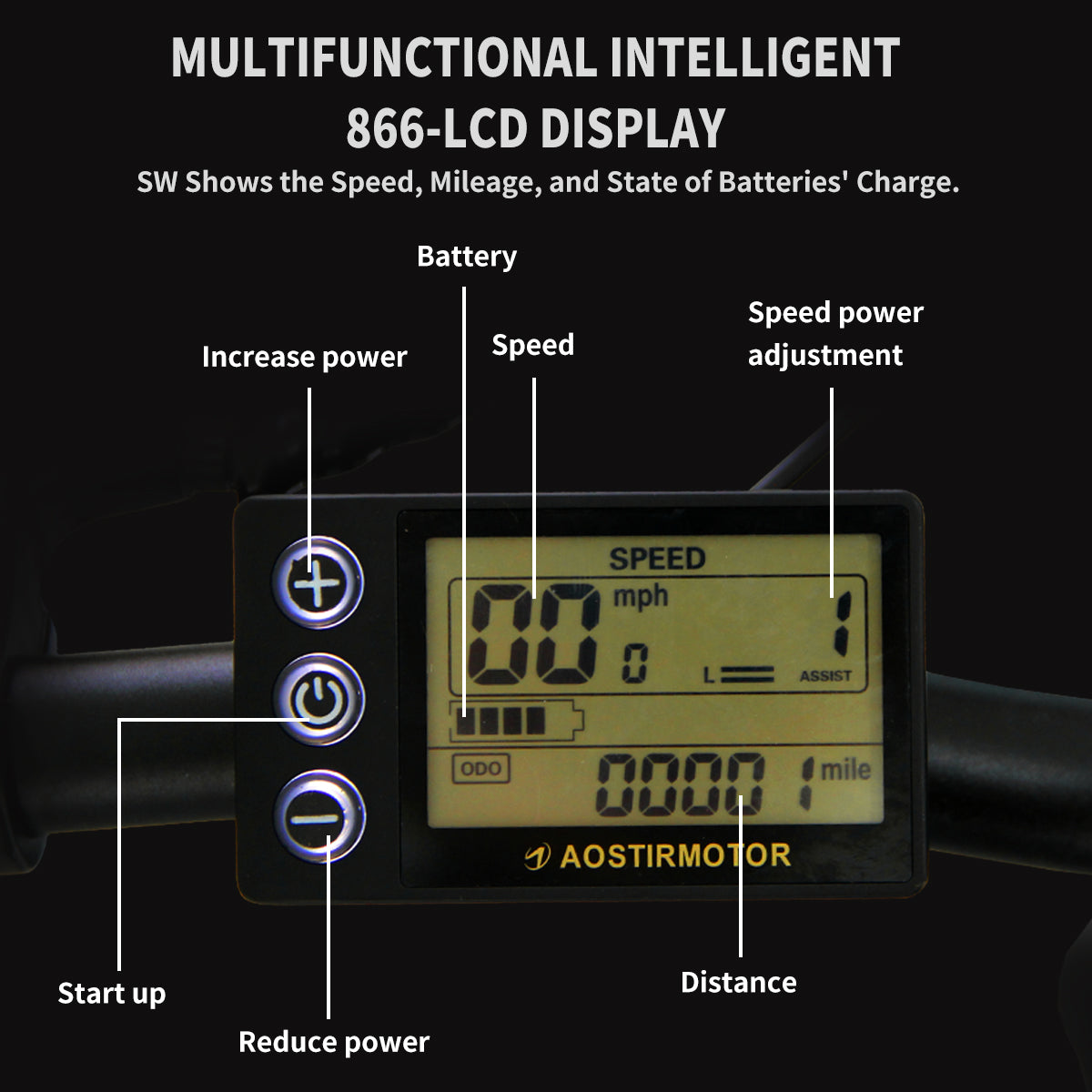 500W Folding 20-Inch Fat Tire Electric Bike 25 mph 36V 13Ah Lithium Battery Adult