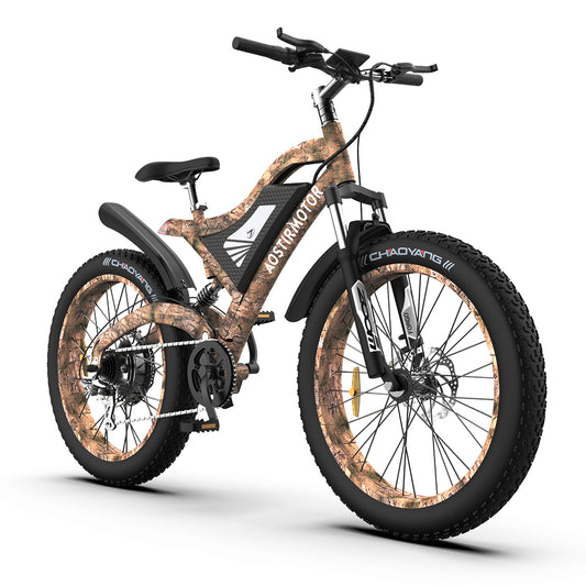1500W 26 Inch Fat Tires Ebike Electric Mountain Bike 31 mph 48V 15AH Removable Lithium Battery