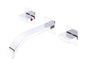 Bathroom Sink Faucet Chrome Double Handles Wall Mounted