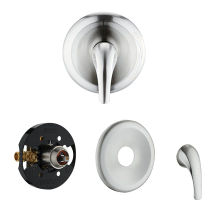 Brushed Nickel Bathroom Shower Head and Handheld Showerhead Combo Shower System, 8 inch Top Shower and 5 jets handheld shower, soap dish included, Rough-in Valve Included