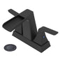 Bathroom Centerset Sink Faucet Matte Black Double Handles With Pop-up Drain W122467237