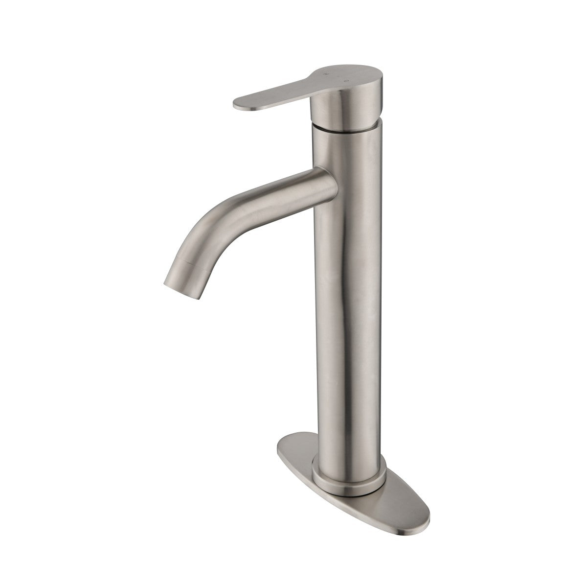 Bathroom Single Hole or Three Hole Vessel Sink Faucet Brushed Nickel Single Handle With Deck Plate W928101008