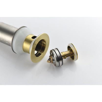 Bathroom Centerset Sink Faucet Gold Double Handles W2287142998