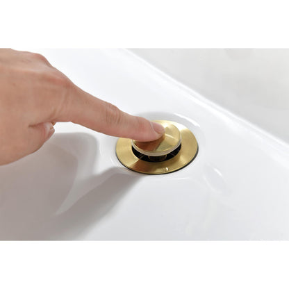 Bathroom Centerset Sink Faucet Gold Double Handles W2287142998