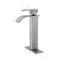 Bathroom Single Hole or Three Hole Vessel Sink Faucet Brushed Nickel Single Handle With Deck Plate W2287P154591