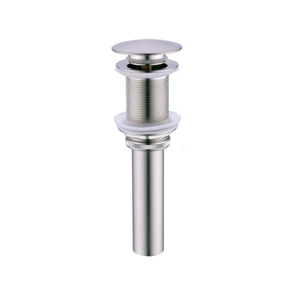 Bathroom Single Hole or Three Holes Vessel Sink Faucet Brushed Nickel Single Handle With Deck Plate and Pop-up Drain W928P225281