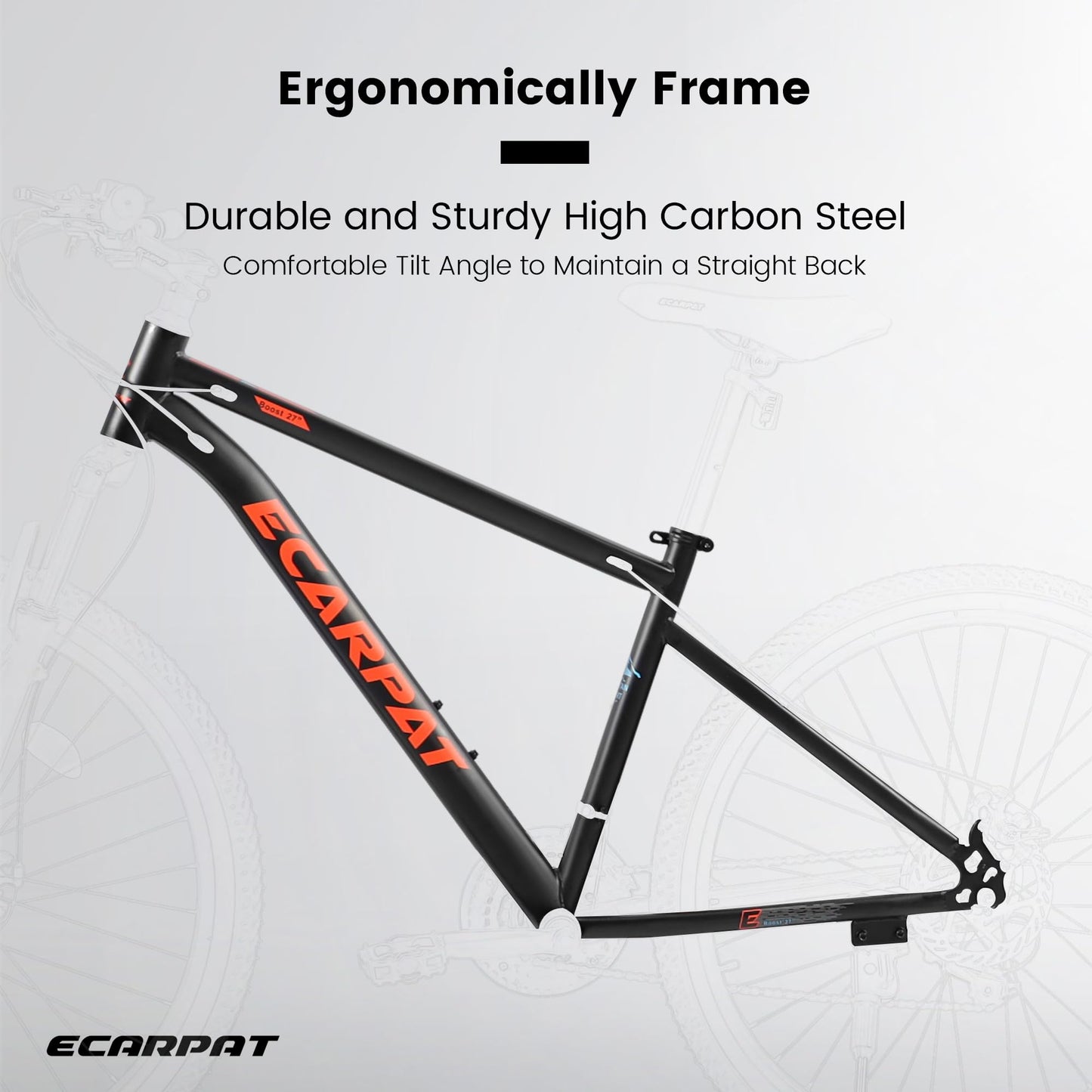 27.5 Inch Mountain Bike 21 Speed, Dual Disc Brake, Front shock absorption, For Women Men,15% Assembly Required