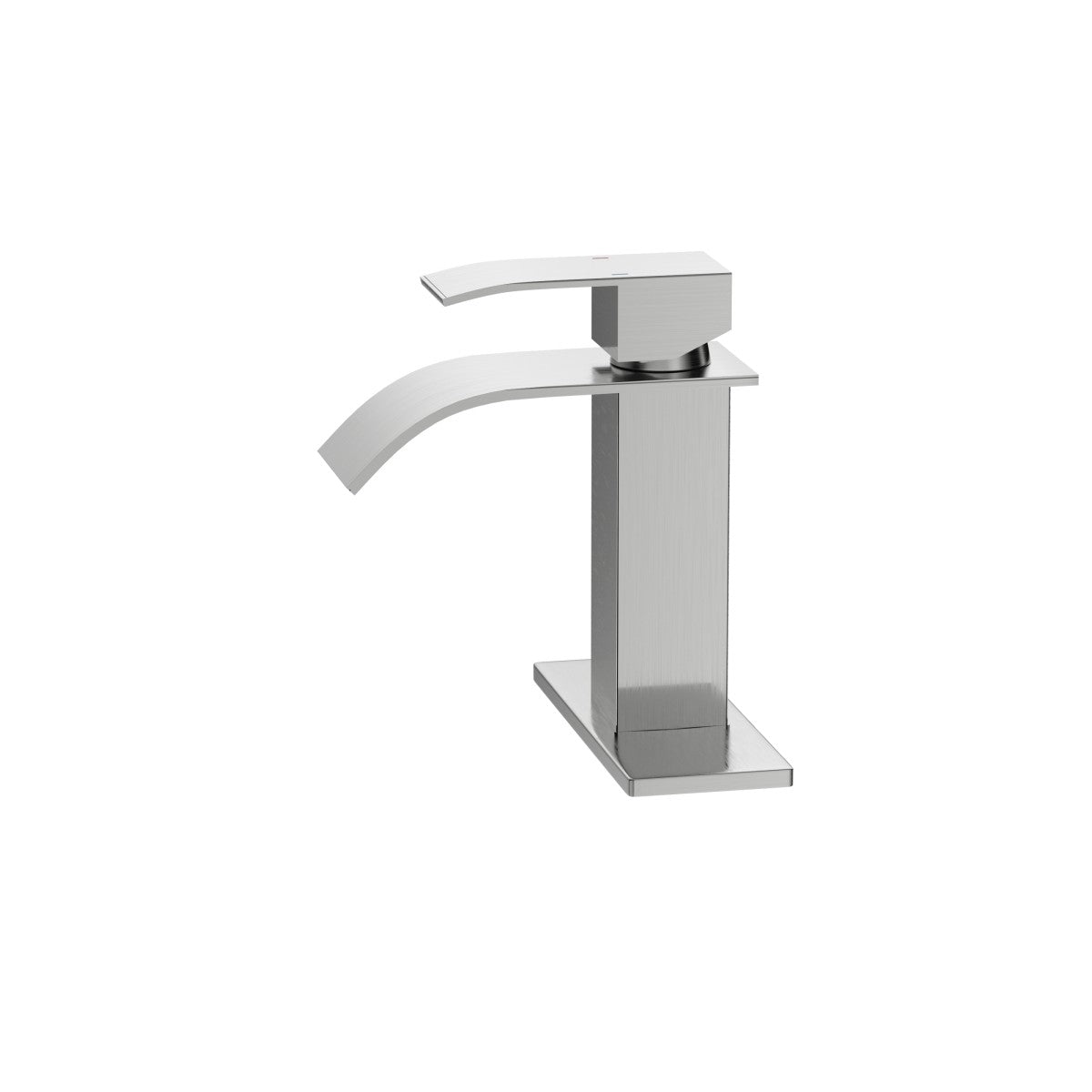 Bathroom Single Hole or Three Hole Sink Faucet Brushed Nickel Single Handle With Deck Plate B2724P257531
