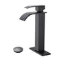 Bathroom Single Hole or Three Hole Vessel Sink Faucet Matte Black Single Handle With Deck Plate and Pop-up Drain W928P225251